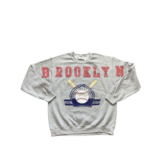 Golden Hour Brooklyn Baseball Sweatshirt – XS/S – Gray - Picture 1 of 5